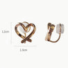 Minimalist Irregular Hollow Heart Clip Earrings for Women Silicone Ear Clip Non-Piercing Stud Earring Fashion Ear Ring Jewelry