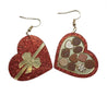 Glitter Acrylic Earrings for Women Red Love Heart Gift Box Chocolate Present Bow Knot Ear Ring Jewelry Valentine'S Day Pendant