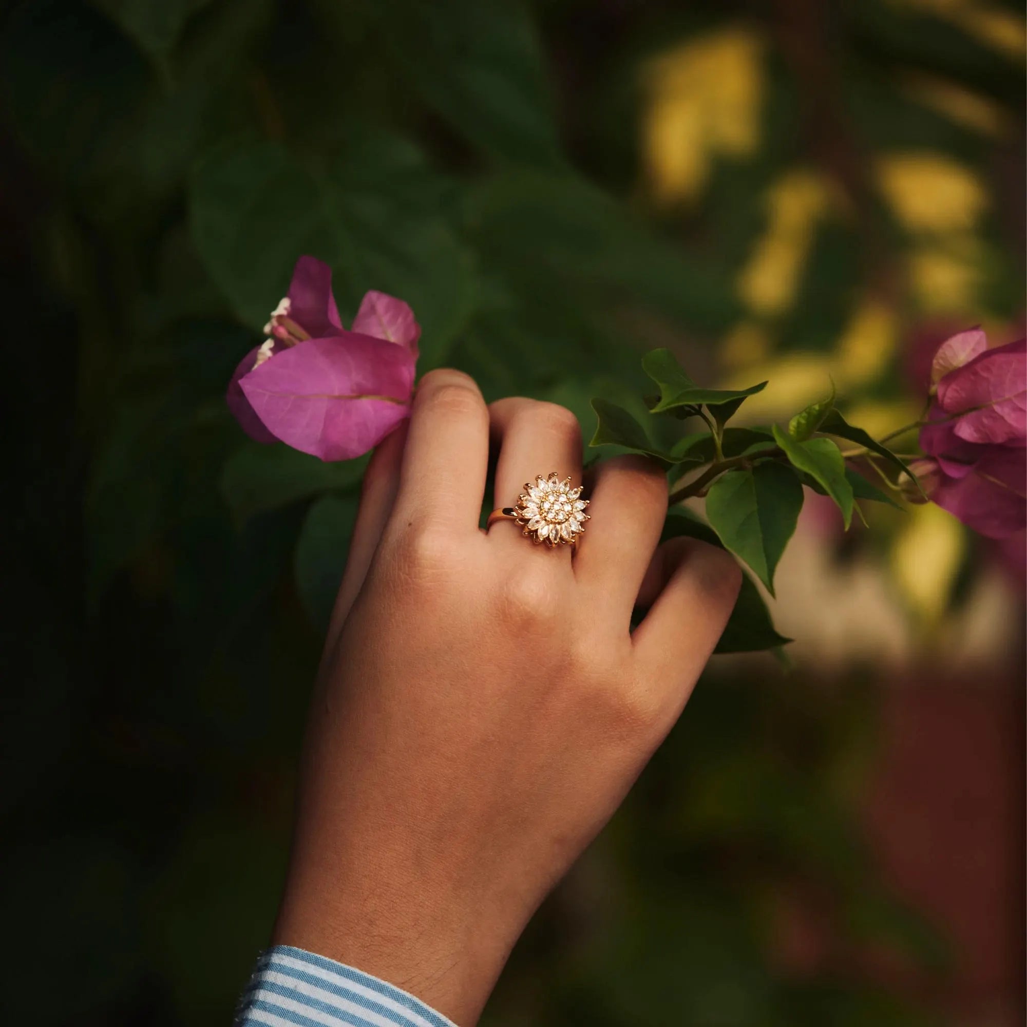 Dainty Flower Fidget Ring, Gold Fidget Ring Spinner, Adjustable Anxiety Ring, Worry Ring, Fidget Ring Women, Spinner Ring, Fidget Jewelry