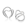 Minimalist Irregular Hollow Heart Clip Earrings for Women Silicone Ear Clip Non-Piercing Stud Earring Fashion Ear Ring Jewelry
