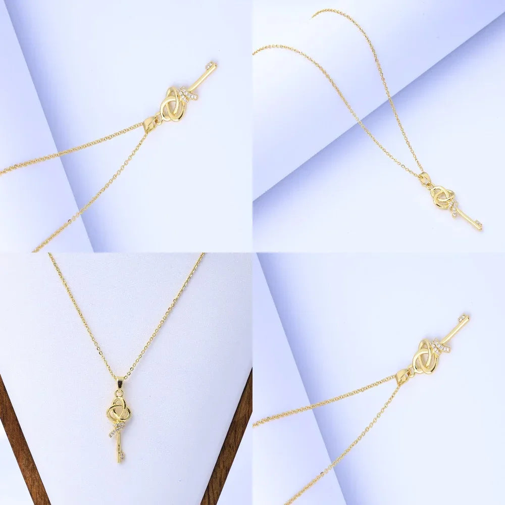 2025 New Titanium Steel Non-Fading Necklace Women'S Fashion, Simple and Light Luxury, Versatile High-End Pendant Women'S Necklac