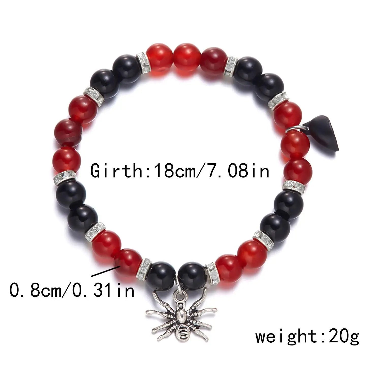 Spider Matching Friendship Bracelets for Couples Spider Charm Bracelets Magnetic Friendship Bracelets for 2 Halloween Bracelets