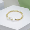 Shell Made Letter Heart Stars Cross Charm Bracelet Gold Color Varnish Baked Beaded Bracelets for Women Fashion Jewelry