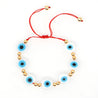Hot Selling Eye Golden Beaded Handmade Elastic Bracelet as Unisex Gift Wholesale Support