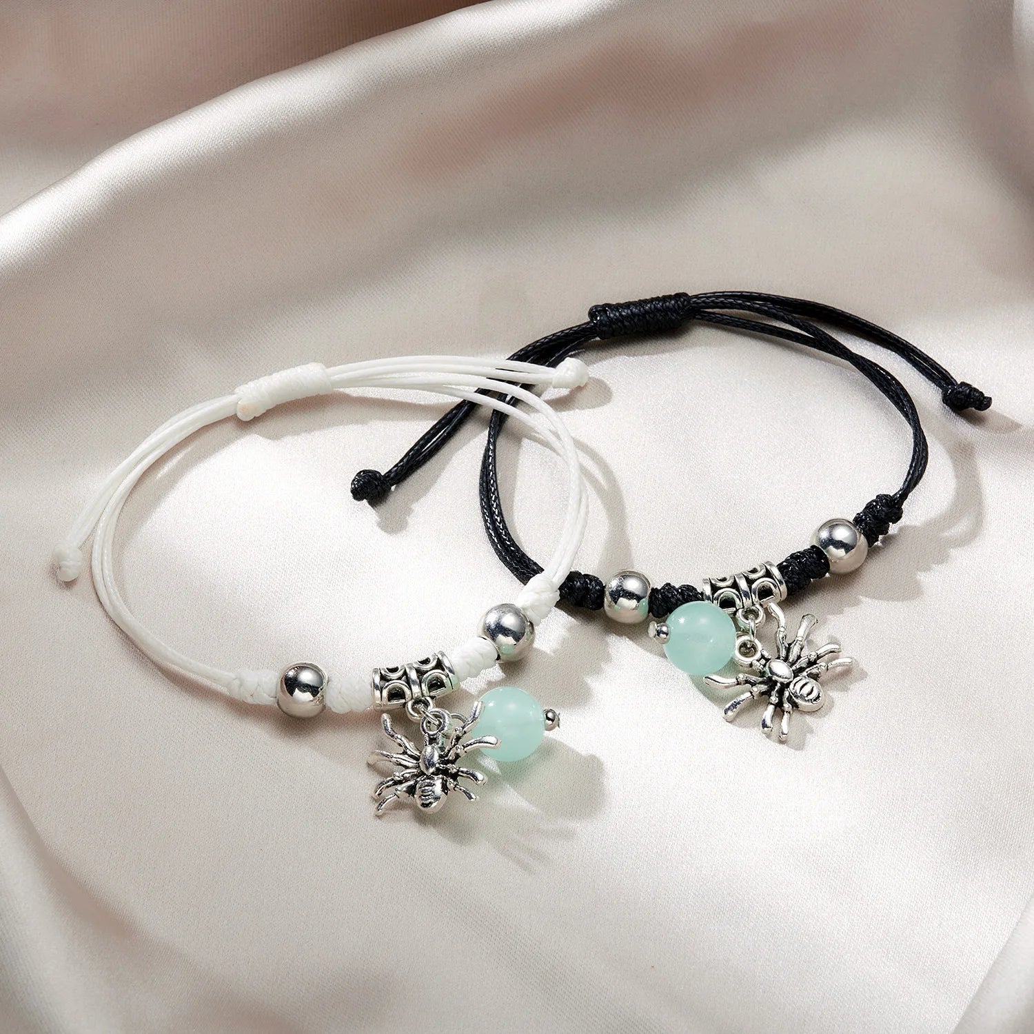 Spider Matching Friendship Bracelets for Couples Spider Charm Bracelets Magnetic Friendship Bracelets for 2 Halloween Bracelets