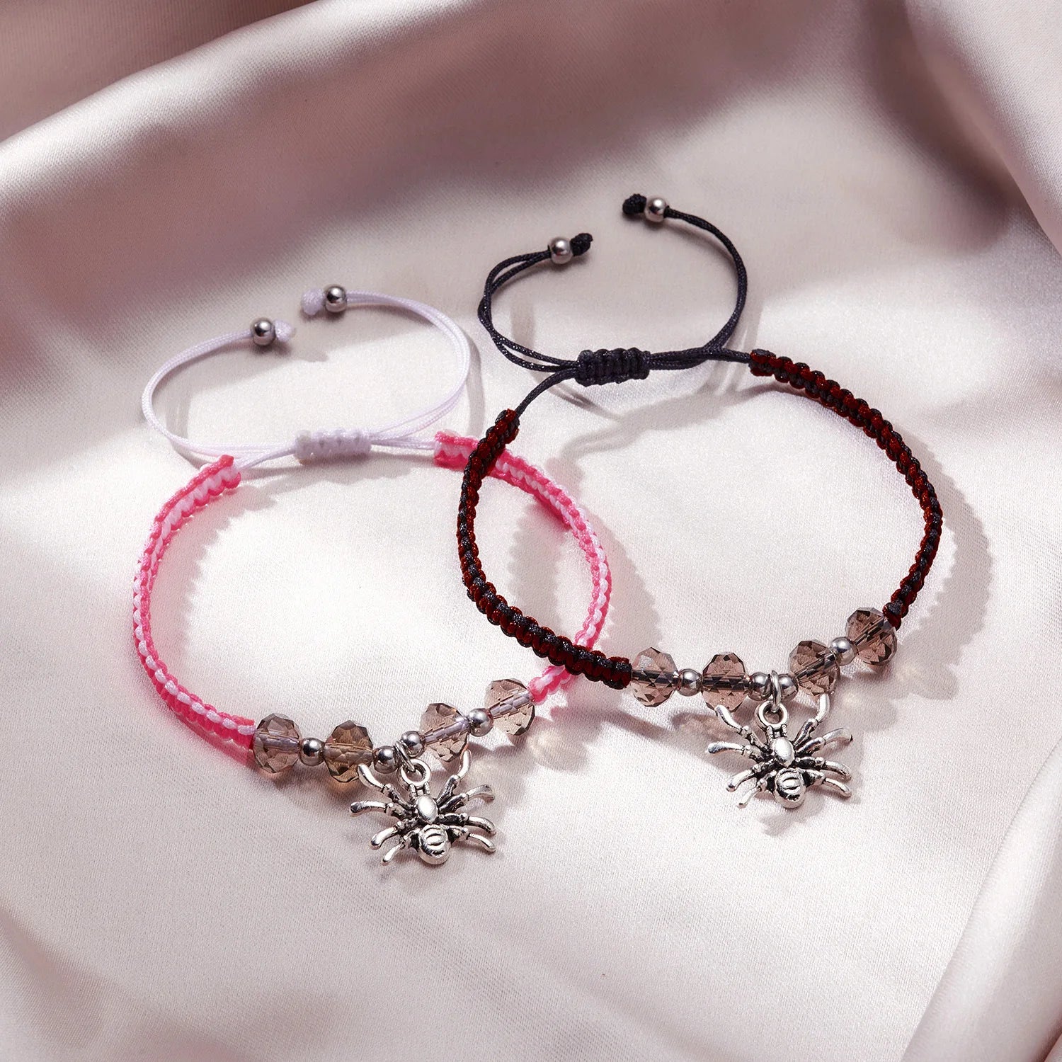 Spider Matching Friendship Bracelets for Couples Spider Charm Bracelets Magnetic Friendship Bracelets for 2 Halloween Bracelets