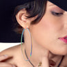 Simplicity Hoop Ear Ring Big Circle Color Earrings Fashion Accessories Steam Punk Ear Clip Korean Loop Earrings for Women Girls