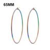 Simplicity Hoop Ear Ring Big Circle Color Earrings Fashion Accessories Steam Punk Ear Clip Korean Loop Earrings for Women Girls