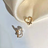 Minimalist Irregular Hollow Heart Clip Earrings for Women Silicone Ear Clip Non-Piercing Stud Earring Fashion Ear Ring Jewelry