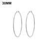 Simplicity Hoop Ear Ring Big Circle Color Earrings Fashion Accessories Steam Punk Ear Clip Korean Loop Earrings for Women Girls