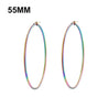 Simplicity Hoop Ear Ring Big Circle Color Earrings Fashion Accessories Steam Punk Ear Clip Korean Loop Earrings for Women Girls