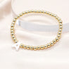 Shell Made Letter Heart Stars Cross Charm Bracelet Gold Color Varnish Baked Beaded Bracelets for Women Fashion Jewelry