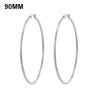 Simplicity Hoop Ear Ring Big Circle Color Earrings Fashion Accessories Steam Punk Ear Clip Korean Loop Earrings for Women Girls