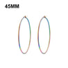 Simplicity Hoop Ear Ring Big Circle Color Earrings Fashion Accessories Steam Punk Ear Clip Korean Loop Earrings for Women Girls